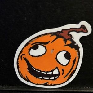 SILLY PUMPKIN FACE STICKER